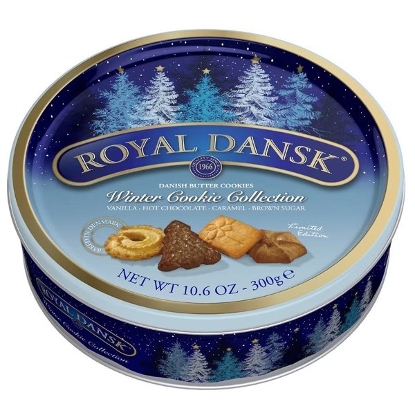 Royal Dansk 节日款罐装曲奇 10.6oz