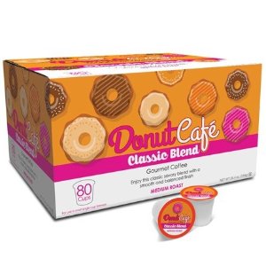 Donut Café Classic Coffee, 80-Pack Single Cups