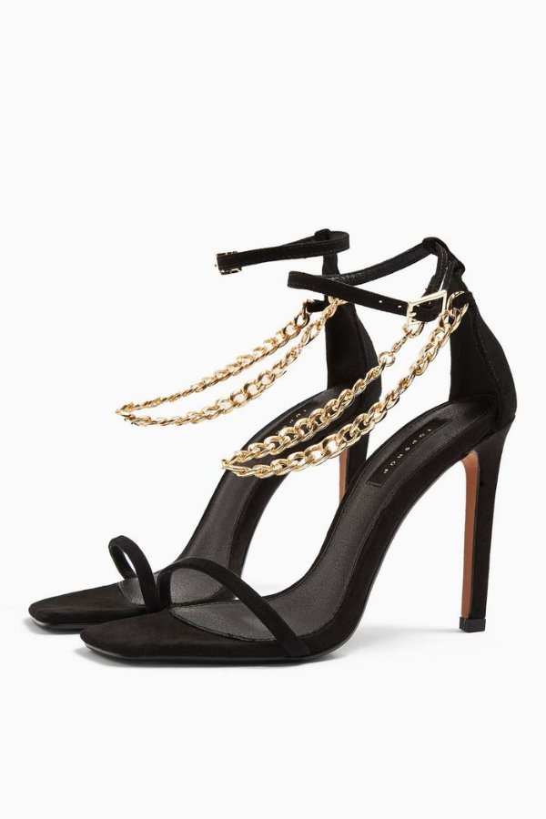 RIVAL Black Chain Two Part Heels