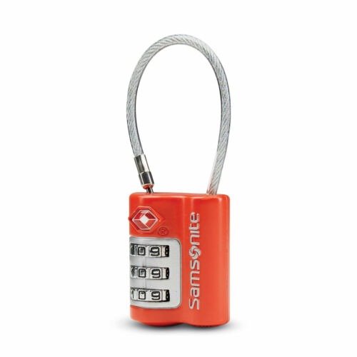 3 Dial Combination Cable Lock Varsity Red - Luggage