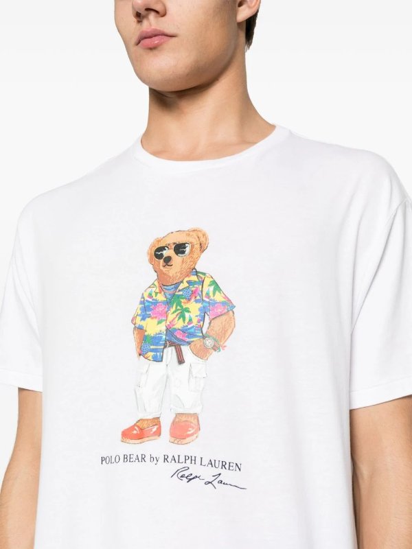 Polo Bear-print cotton T-shirt