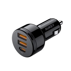 AUKEY 36W 3-Port Fast Car Charger
