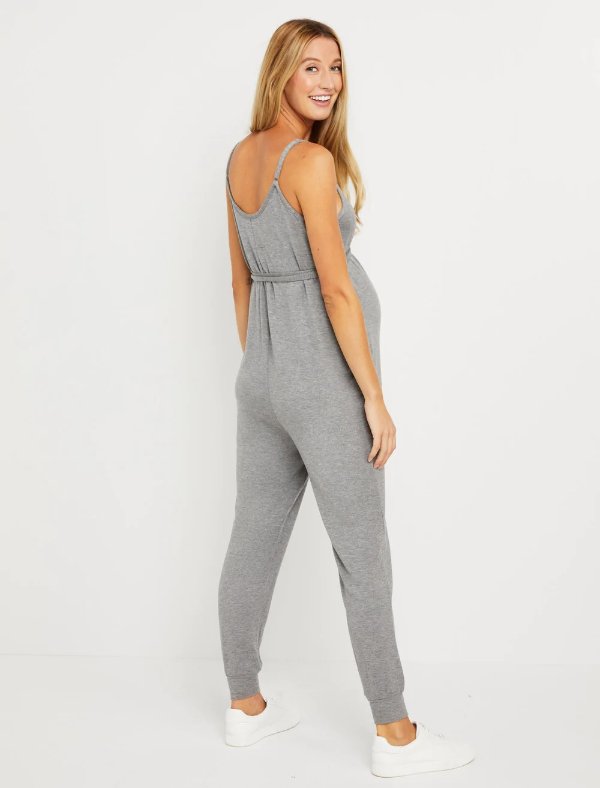 The Essential French Terry Maternity JumpsuitThe Essential French Terry Maternity Jumpsuit