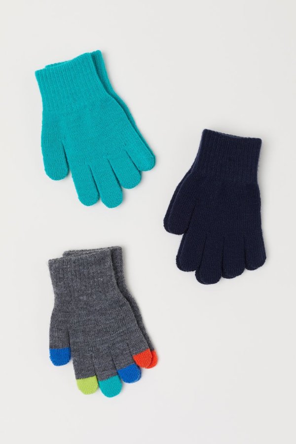 3 Pairs Gloves
