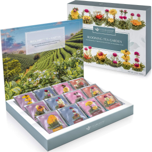 Teabloom Flowering Tea Chest Collection - 12 Varieties of Flowering Tea