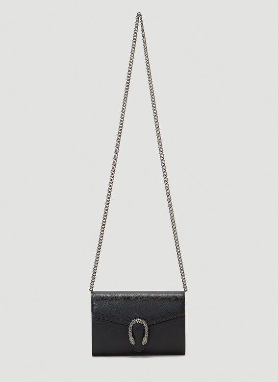 Dionysus Mini Chain Wallet Bag in Black