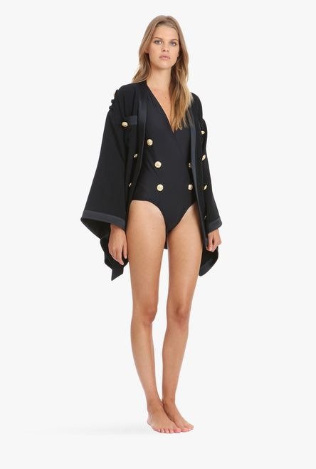Buttoned Swimsuit With Plunging Neckline for Women - Balmain.com