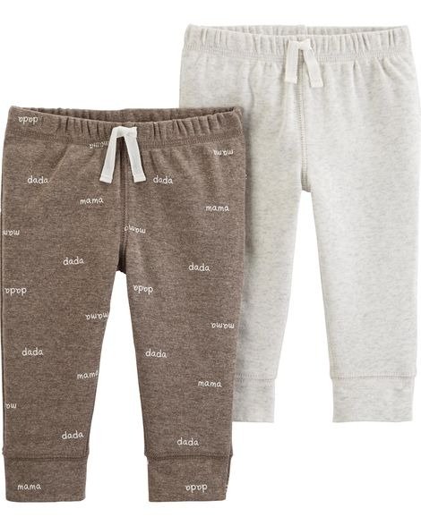 2-Pack Cotton & Poly Pants
