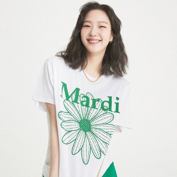 Flower T-shirt - White Green
