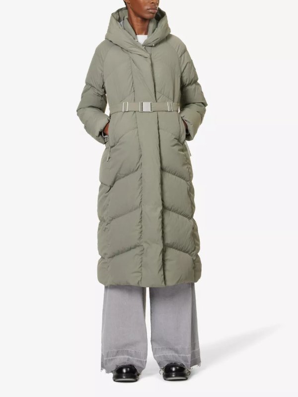 Marlow brand-patch quilted shell-down parka