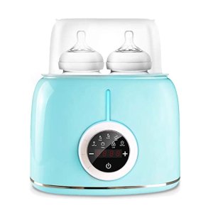 7-in-1 Baby Food Heater Defrost Smart Thermostat Double Bottles Warmer with LCD Display