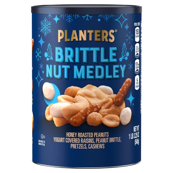 Winter Edition Brittle Nut Medley Trail Mix Snack 1.20 lb