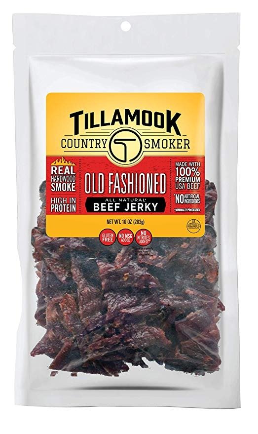 Tillamook Country Smoker All Natural, Real Hardwood Smoked Old Fashioned Beef Jerky, 10 oz Bag
