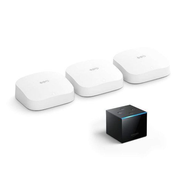 eero Pro 6 mesh wifi system bundle with Fire TV Cube