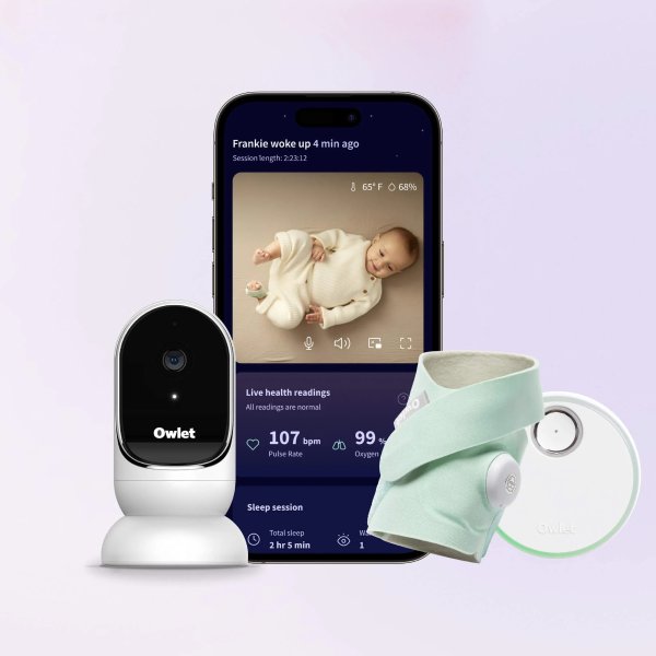 Owlet® Dream Duo 婴儿智能监控袜+摄像头