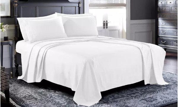 Pure Bedding Microfiber Bed Sheet Set with Pillowcase (6-Piece)