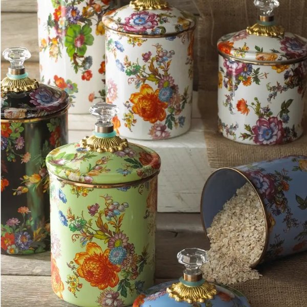 Small Flower Market Canister