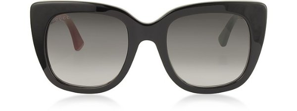 Squared-frame Optyl Sunglasses w/Web Temples