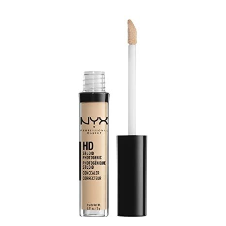 NYX PROFESSIONAL MAKEUP HD Studio Photogenic Concealer Wand, Medium Coverage - Nude Beige, 0.11 Ounce (Pack of 1)