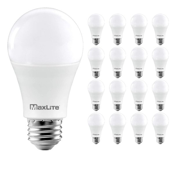 MaxLite A19 LED Bulb, Enclosed Fixture Rated, Daylight 5000K, 100W Equivalent