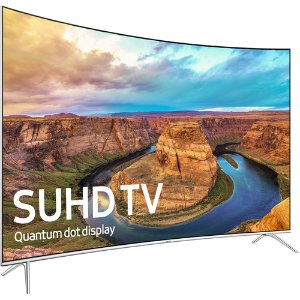 史低价：Samsung UN55KS8500 55" 4K 量子点曲面屏智能电视