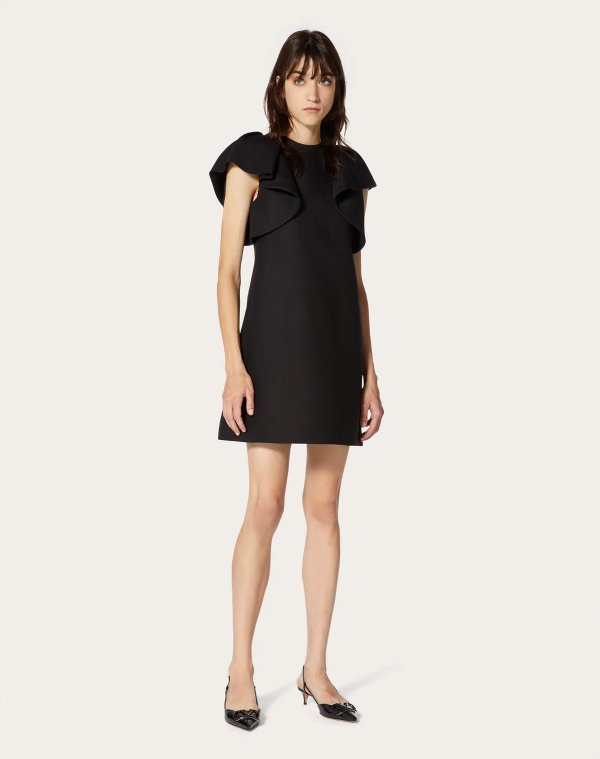 Short Dress in Crepe Couture for Woman | Valentino Online Boutique