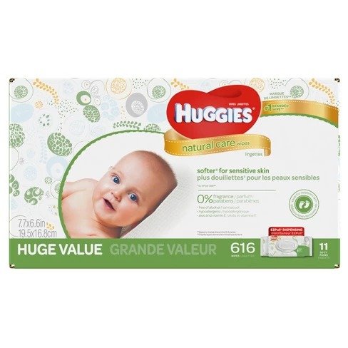 Natural Care Baby Wipes Case - 616ct