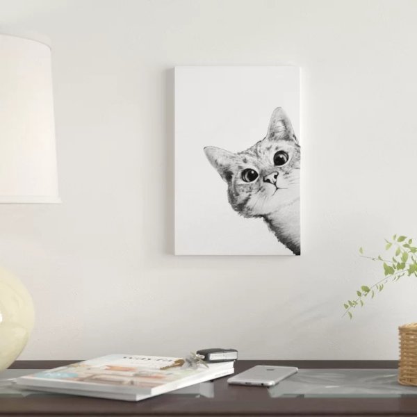 'Sneaky Cat' Print on Canvas'Sneaky Cat' Print on CanvasRatings & ReviewsCustomer PhotosQuestions & AnswersShipping & ReturnsMore to Explore