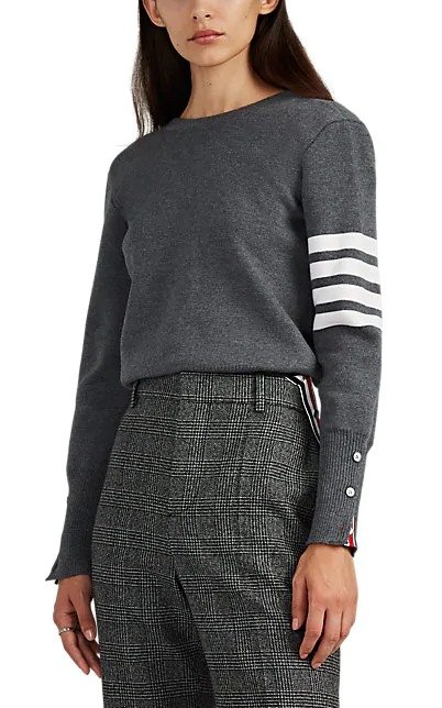 Backward Block-Striped Wool Cardigan Backward Block-Striped Wool Cardigan
