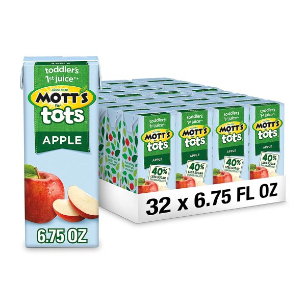 低糖苹果汁 6.75 Fl Oz 32罐