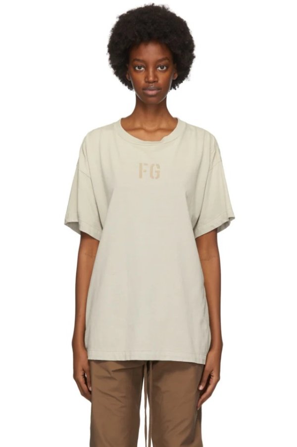 米色'FG' T-Shirt