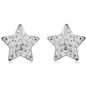 White Crystal Star Stud Earrings