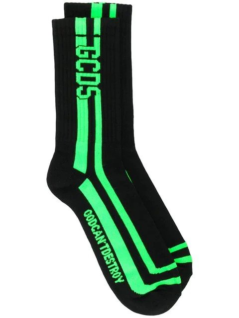 contrast logo socks