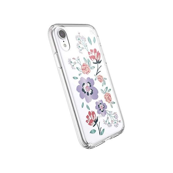 Products Presidio Clear + Print iPhone XR Case, CanopyFloral Lavender/Clear