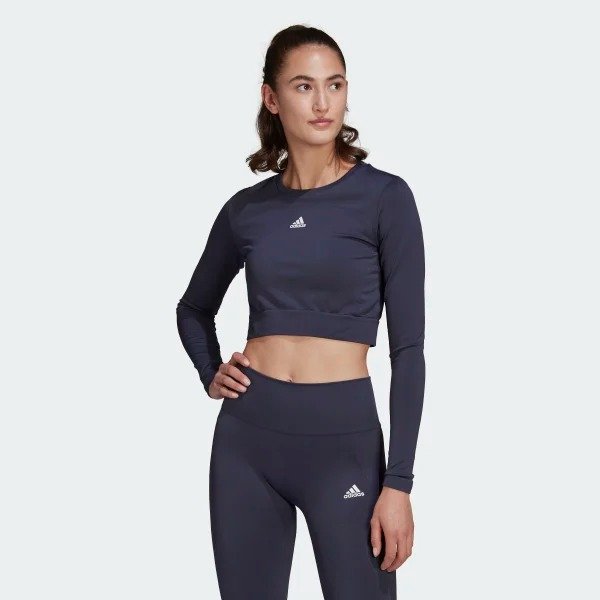 AEROKNIT Seamless Fitted Crop Tee