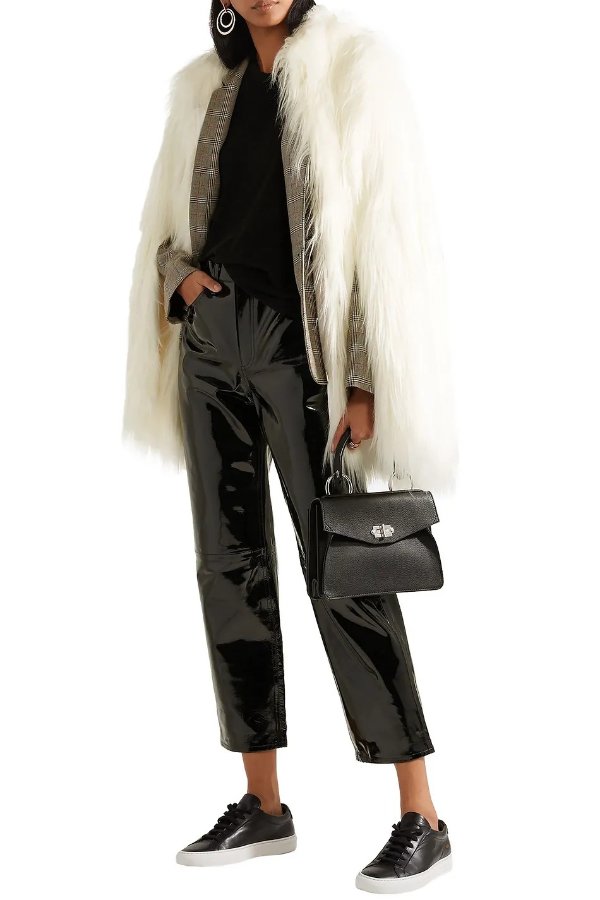 Yeti convertible oversized faux fur coat