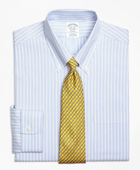 Regent Fitted Dress Shirt, Non-Iron Track Stripe - Brooks Brothers