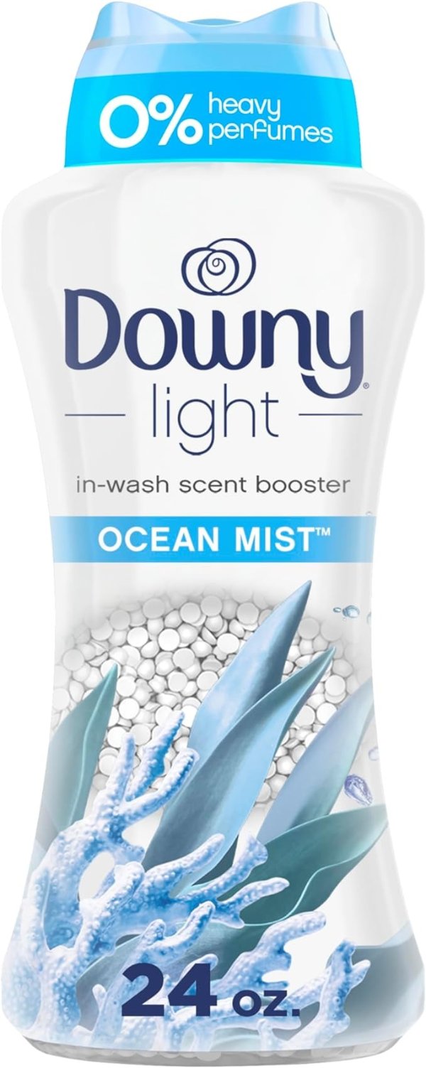 Light Laundry Scent Booster Beads for Washer, Ocean Mist, 24 oz, with No Heavy Perfumes