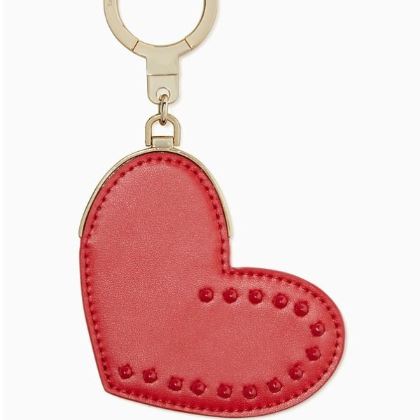 leather heart keychain