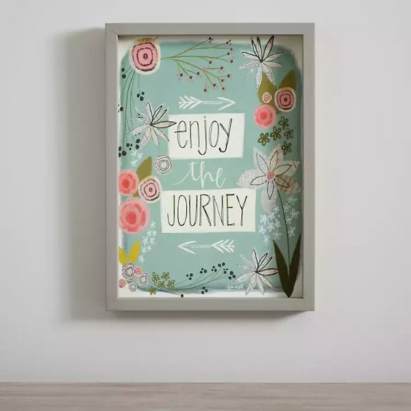 Wooden Floral Enjoy The Journey Wall Plaque