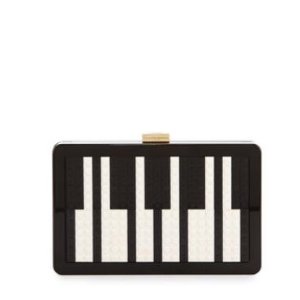 Les Petits Joueurs Andy Lego® Piano Clutch Bag, Black/White @ Bergdorf Goodman