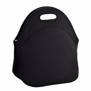 Hippih Insulated Waterproof Durable Neoprene Lunch Tote Bag ,Black