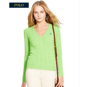 Ralph Lauren Wool-Blend V-Neck Sweater