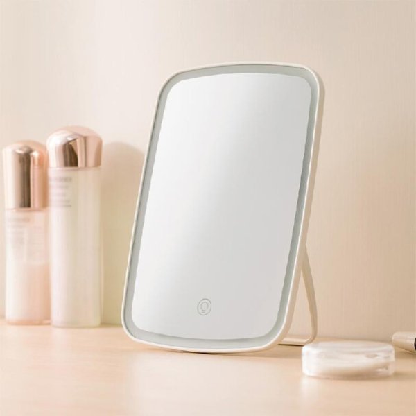 Intelligent portable makeup mirror desktop led light portable folding light mirror