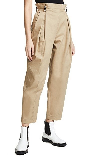 Trousers with Studded Belt Loops