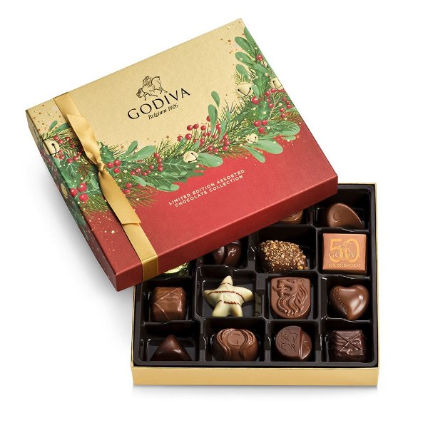 Assorted Chocolate Holiday Gift Box, 19pc