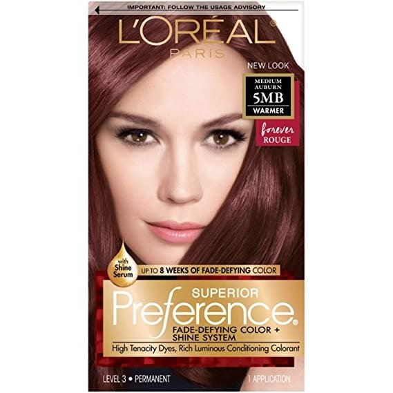 Superior Preference Fade-Defying Color + Shine System, 5MB Medium Auburn(Packaging May Vary), Pack of 1,