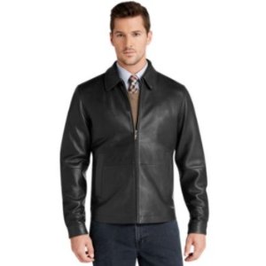 Signature Collection Traditional Fit Leather Jacket
