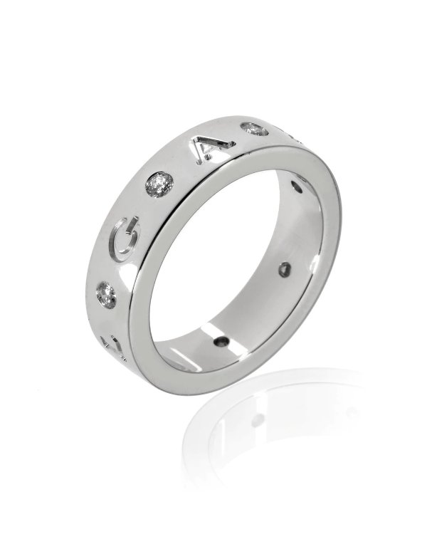 18k White Gold Diamond Ring AN858097 Sz 6.5
