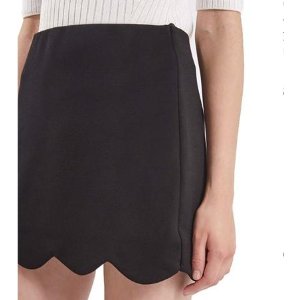 Topshop Scallop Hem Miniskirt (Petite) @ Nordstrom